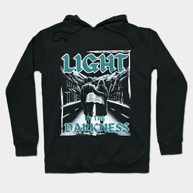 Waymaker Miracle Worker Promise Keeper Light in Darkness Illustration Hoodie by JEA Jennifer Espina Arts